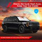 ARISMOTOR Windshield Sun Shade for Kia Telluride 2027 | Custom Fit, Foldable, Front Window Sunshade Sun Visor Protector, Block UV Rays, Keep Car Cooler - Image 7