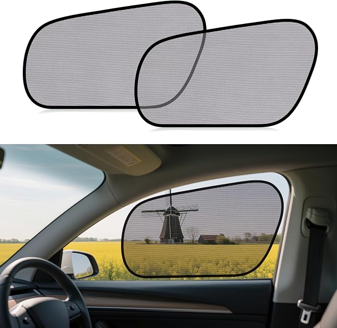 ZATOOTO Tesla Model Y Window Shades for Front Window Driver Side Window | Transparent Static Cling Film | Block 90% UV & Heat | No Adhesive, Easy Install | Enhanced Visibility, Interior Protection - Image 8