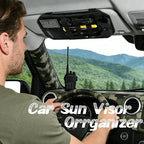 Car Sun Visor Organizer, Fits Most Cars Trucks SUV Jeeps Patrols—Black | Tactical Molle Panel Visor Storage Organizer with Sunglasses Holder for Police Gear & Overland Accessories - Image 7