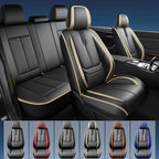 Fit Rogue Car Seat Covers for Nissan Rogue 2014-2024 2025 2026 -Upgraded Premium Waterproof & Breathable Leather,Airbag Compatible,All-Weather Seat Cushion Protector,2 Front/Black-Beige - Image 2