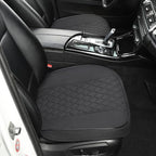 West Llama Linen Front Car Seat Cover Protector Anti-Slip Bottom Seat Cover Fits 95% of Vehicles,Wrapping Around The Bottom,Diamond Pattern(Black-2Pcs) - Image 9