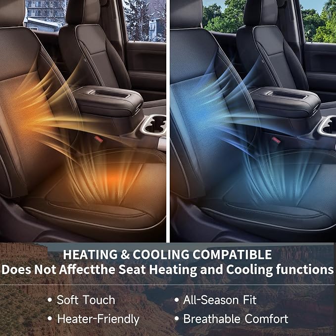 Custom Seat Covers for Silverado, Waterproof Nappa Leather Full Set Seatcovers for Chevy Silverado/GMC Sierra 2007-2013 & 2019-2026 1500, 2020-2026 2500HD 3500HD Crew/Double/Extended Cab - Image 7