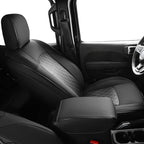 Coverado Seat Covers 4 Door for Jeep Wrangler, 2PCS Leather Car Seat Cover for Jeep Wrangler Vehicle Accessories Custom Fit for 2018-2026 Jeep Wrangler Seat Covers 2-Door/4-Door (Black) - Image 7