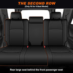 Custom Fit Seat Covers for Toyota 4Runner 2011-2024 5 Seats | Full Set Waterproof Airbag Compatible Car Seats Cover for 4Runner Accessories Black(5 Seats Model Only) - Image 2