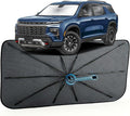 Car Windshield Sun Shade Umbrella for Chevrolet Traverse 2018-2026, 1:1 Fit | [Reflective Coated Fabric] Car Shades Sun Visor Keep Car Cool and Protects Interior, Sunshade Umbrella for Front Window by MakeLifeBetter