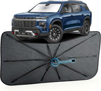 Car Windshield Sun Shade Umbrella for Chevrolet Traverse 2018-2026, 1:1 Fit | [Reflective Coated Fabric] Car Shades Sun Visor Keep Car Cool and Protects Interior, Sunshade Umbrella for Front Window by MakeLifeBetter