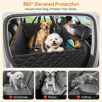 URPOWER Dog Back Seat Extender for Full-Size Crew Cab Trucks, Hard Bottom | Supports 550 lbs, Stable 3-Panel Hard Bottom, Added High-Density Foam for Comfort, Waterproof 900D Oxford, 45% More Space - Image 8