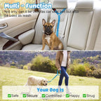 BWOGUE 2 Pack Dog Seat Belt for Car, Headrest Restraint Bungee Leads | Reflective Stitching, Elastic Bungee Buffer, 18.9-27.5 in Adjustable, Use with Dog Harness, Dogs and Cats, Zinc Alloy Snap - Image 5