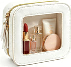 Small Clear Makup Bag, Clear Cosmetic Bags with Zipper Waterproof Small Travel Cosmetic Case Cute Make Up Pouch Mini Car Essentials for Women Travel Car Organizer by FFpaw