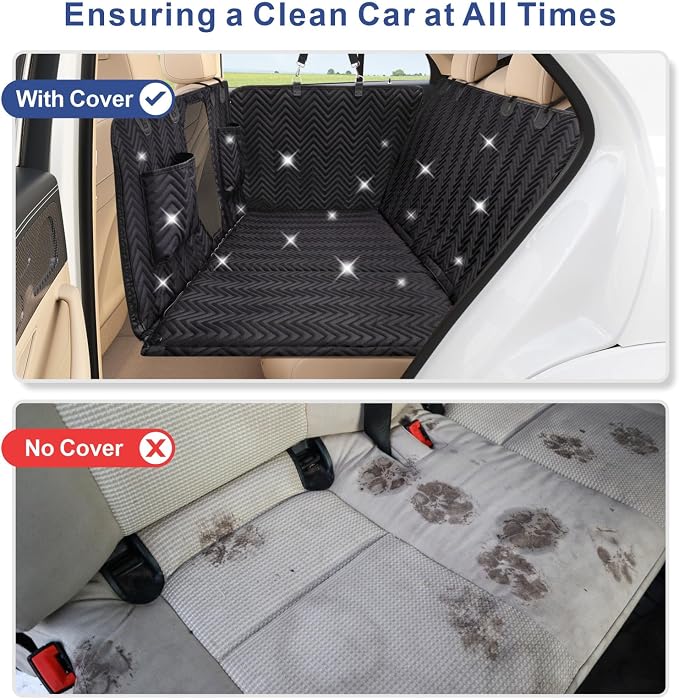 Dog Car Seat Cover - Hard Bottom Backseat Extender, Black | Back Seat, Waterproof Hammock, Thick Sponge, Supports 400 lbs, Seat Protector, Pets, Cars, SUVs, Trucks - Image 9