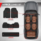Motor Trend 3 Row Odorless Rubber Floor Mats & Liners for Car SUV Van, Durable Heavy Duty Polymerized Latex Full Interior Protection, Extra-High Ridgeline Design, Black, Model Number: MT-773-801-BK - Image 3