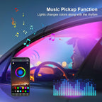 43.3in Acrylic LED Lights for Car, 146 LEDs RGB LED Strip Light | App Control, Music Sync Interior Car Lights for Women Men Gifts - Image 5