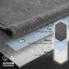ZIMABLUE 1PC Waterproof Towel Car Seat Cover - 525g Heavy Duty 3-Layer Microfiber Sweat Protector for Bucket Seats - Non-Slip Machine Washable Universal Fit for Gym, Yoga, Beach, Pets & Outdoors-Gray - Image 3