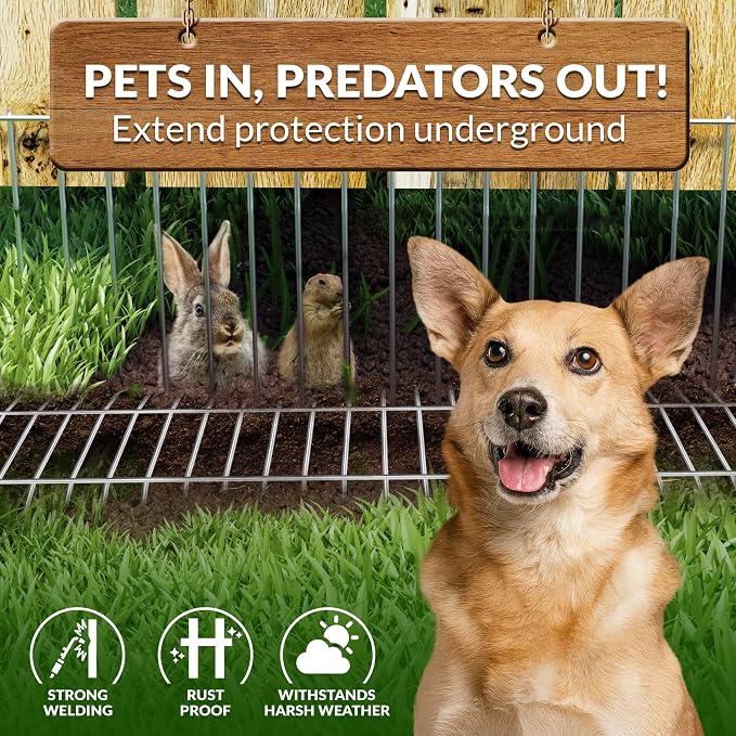 Dig Defence Original Gate Plate, 2 Pack with 2 Sm/Md Animal Barrier | Made in USA, Ideal Gift for Pet Lovers, Dog Digging Deterrent, Underground Gap Filler for Dogs or Rabbits - Image 7