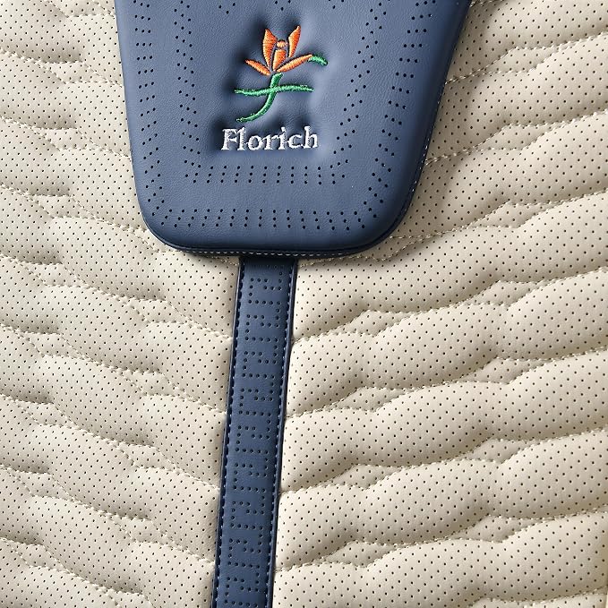 Front Seat Covers, Leather Seat Covers, Universal Car Seat Covers 2PCS, Waterproof Car Seat Protector, Driver Seat Cover Accessories for Trucks SUV Sedans-Blue&White - Image 5