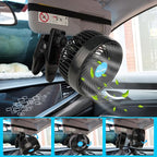 Alagoo Car Fan 6'' 12V Cool Gadgets Clip Fan for Front Rear Seat Passenger Portable Electric Air Fresh Fan with Cigarette Lighter Plug for Cars/Vehicle SUV, RV - Image 7