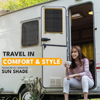EcoNour RV Magnetic Window Shade for Side Door Foldable UV Protection Cover | Travel Trailer Window 4 Hook & Loop Waterproof Oxford Fabric | Universal RV Window Accessories | Medium (25" x 16") - Image 7