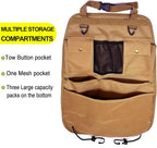 Car Seat Back Organizer with Multiple Pockets and Hooks (brown) - Image 5