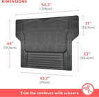 VaygWay Heavy Duty Cargo Liner Trunk Floor Mat – All Weather Trunk Protection Floor Mat - Black Rubber Trimmable Durable Cargo Auto Mat – Universal Fit Car SUV Truck Auto - Image 4