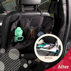 Lusso Gear Heavy Duty Kick Mats (2 Pk) - Back Seat Protector, Sag Proof, Waterproof, Car Back Seat Cover for Kids Who Make Big Messes, 3 Reinforced Storage Pockets, Premium Oxford Fabric (Red) - Image 8