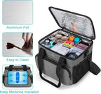 Trunab Insulated Medical Bag with Dividers, Medicine Pouch,Grey | Empty Bag for Custom Setup, Ideal for Home, Travel and Camping - Image 2
