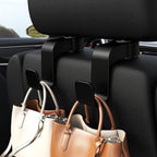 Amooca Anti-drop Car Seat Hooks Heavy Duty 55lb Headrest Hanger 2 Pack | Durable ABS, Non-slip, Automotive Backseat Storage for Backpack Umbrella Water Bottle Coat Purses Handbags Groceries, Black - Image 2