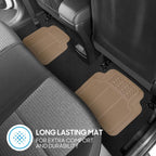 BDK ProLiner Floor Mats for Cars Trucks SUV, 4-Piece All-Weather Car Mats with Universal Fit Design, Durable Car Floor Mat with Capture Ridges, Waterproof Rubber Floor Mat for Cars (Beige) - Image 8