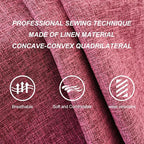 BOPUOVRE Linen Front Car Seat Covers Breathable Fabric | Car Seat Protector Universal Fit Cars Vans SUVs Trucks 2 Units Pink - Image 5