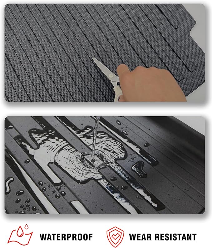 Cargo Liner Compatible with 2011-2020 Toyota Sienna Trunk Mat Cargo Mat Back Seat Cover Protector (Backrest Mats+Trunk Mat) - Image 5