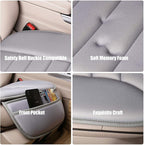Lofty Aim Car Seat Cushion for Driving, Memory Foam Driver Seat Cushion | Car Seat Cushion for Long Driving, Automotive Seat Cushion for Pain Relief, Car Seat Pillow Fits Most Vehicles, Office, Gray - Image 2
