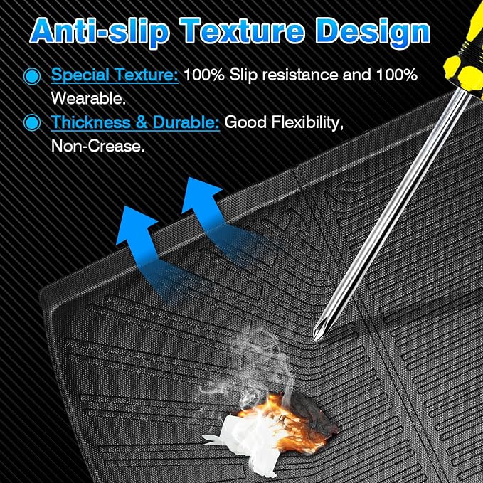Passport Trunk Mat - Cargo Mat for Honda Passport 2019-2025 All-Weather Cargo Liner for Passport Accessories, Heavy Duty Waterproof Black - Image 4