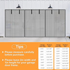 LIAMST Privacy Garage Door Screen Blackout for 1 Car Garage-10x9FT Privacy Silver Grey Heavy Duty Magnetic Garage Screen, Hands Free, Magnetic Privacy Garage Screen Door - Image 2