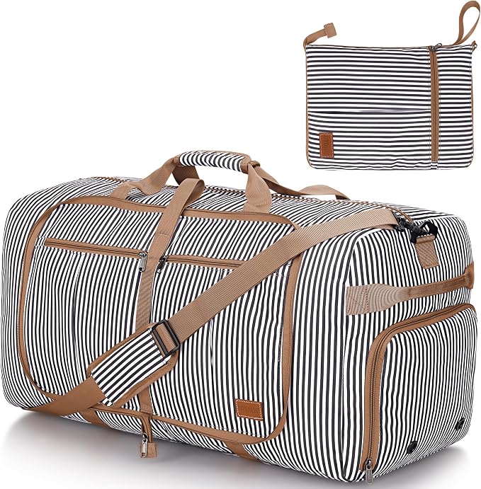 120L EXTRA LARGE Foldable Waterproof Travel Duffle Bag for Men and Women | with Shoe Compartment, Duffel for Weekender Gym Sport, Tear Resistant, Polyester by Urtala