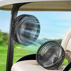 A2C Magnetic Rechargeable Fan for Golf Cart 7.5-Inch, Up to 28Hrs, 10000mAh | Battery Powered, Portable, 4 Speeds, Fits EZGO, Club Car, Yamaha Golf Cart Accessories Essentials Gifts for Men, Dad, Husband by A2CSupportAlways