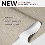 Persilux Blackout Roller Shades for Window Blinds,Cordless,Linen Fabric,Thermal Insulated Fabric UV Protection Shades for Home,Office,Bedroom,Door,Blackout-Light Brown,35" W X 72" H - Image 2