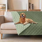 gogobunny 100% Double-Sided Waterproof Dog Bed Cover Pet Blanket Sofa Couch Furniture Protector for Puppy Large Dog Cat, Reversible (82x120 Inch (Pack of 1), Dark Green/Light Green) by gogobunny