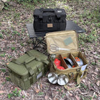 Tactical Camping Storage Bag 18L Tactical Utility Tote Bag Camping Cookware Organizer Trunk Organizer (Khaki) - Image 8