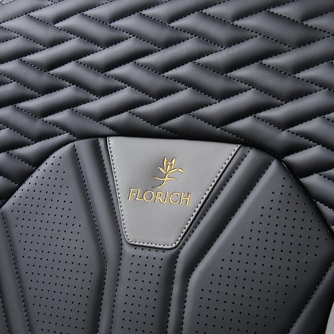 Seat Covers for Cars, Waterproof Seat Covers, Leather Car Seat Covers 2 Pack, Universal Seat Cushion Protector for Most Cars Trucks SUV-Gray&Black - Image 5