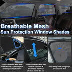 Front Side Half Window Shade Foldable Custom Fit for Ford Escape 1.5L SE AWD 2020-2026 Car Window Shades for Side Window Sun Shade UV Protection Heat Insulation for Sleeping 6PCS - Image 2