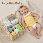 Angelhood Paper Rope Diaper Caddy, Scalloped Baskets with Removable Divider | Woven Floral Baby Diaper Organizer for Changing Table,Baby Shower Gifts,Portable Car Organizer for Diapers - Image 5