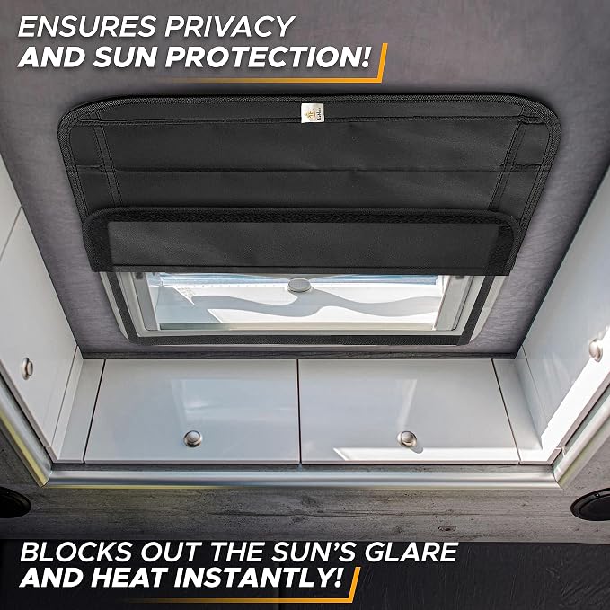 Econour RV Skylight Window Shade RV Sunroof Shade Cover for Camper Trailers | Foldable Magnetic Sunshade for Harmful UV Rays and Heat | 3-Layered Reflective and Waterproof Material (16.25"x16.25") - Image 8