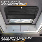 Econour RV Skylight Window Shade RV Sunroof Shade Cover for Camper Trailers | Foldable Magnetic Sunshade for Harmful UV Rays and Heat | 3-Layered Reflective and Waterproof Material (16.25"x16.25") - Image 8