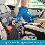 Front Seat Car Organizer, Laptop Organizer and Car and Truck File Organizer | High Road's Mobile Office Organizer with Desk Supplies Compartment, 2 Insulating Bottle Holders and Laptop Sleeve - Image 2