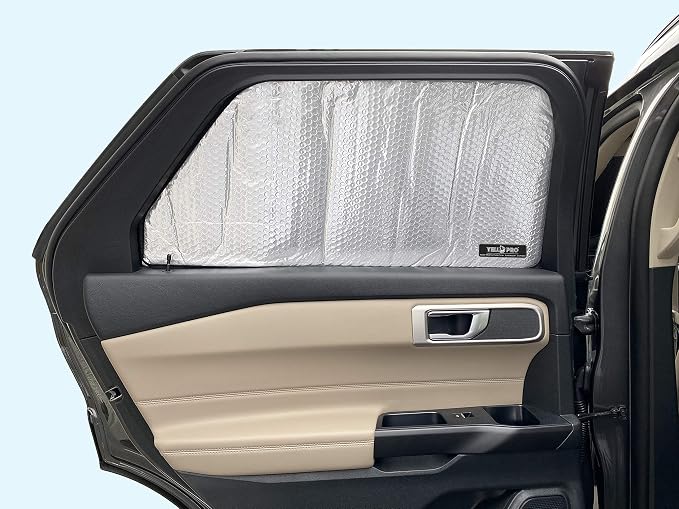 Rear Side 2nd Row Sunshade (2PCS) Custom for 2020-2026 Ford Explorer SUV | UV Reflector Sun Protector Privacy Multi-Layer Insulated Blockout Accessories [Made in USA] - Image 3