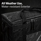 NZ home PRO Large Insulated Food Delivery Bag (2XL, Black, 1 Pack) | Thermal bag, For cold & hot food, Water-resistant, Portable cooler, Soft sided catering tote, Grocery bag with zippered top - Image 6