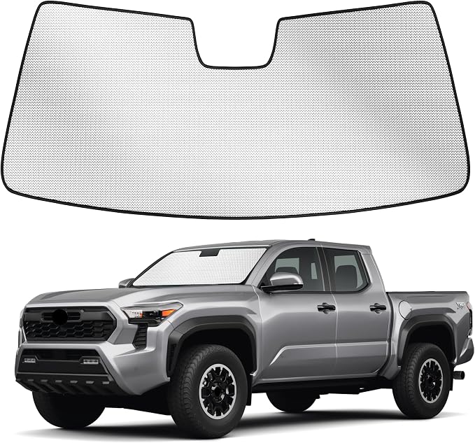 Windshield Sun Shade for Toyota Tacoma 2024-2026 | Customed Window Sunshade, Full Coverage, Car Accessories Sun Visor Protector, Blocks 99% UV Rays by SULAGIWINDSHIELDSUNSHADE