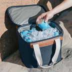 CleverMade Malibu Luxe Collapsible Cooler, 18 Can (25 lbs) - Leeward Navy | Keep Drinks Cold Without Hard-Cooler Bulk | Layered Insulation, Leak-Resistant Liner, and Adjustable Strap Simplify Travel - Image 7
