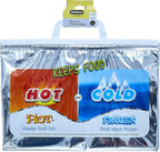 Superio Hot and Cold Insulated Bags for Food Delivery, Grocery Shopping Bags, Food Storage for Hot and Frozen Food for Travel, Disposable Cooler Bag, Reinforced Thermal Lunch Bag (1, 13"x5.5"x8.5") - Image 9