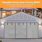 LIAMST Privacy Garage Door Screen Blackout for 2 Car Garage-18x8FT Privacy Silver Grey Heavy Duty Magnetic Garage Screen, Hands Free, Magnetic Privacy Garage Screen Door - Image 6