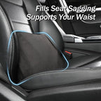 Lumbar Support Pillow,Back Pain Relief Cushion,fits tightly around the waist,Memory Foam,Skin-friendly Suede Fabric,fit Car Drive,Office chair,Rest seat,Improve Posture,Portable,15.5''Lx 8.7''H - Image 2